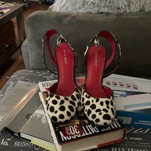 Nine West cow print heel